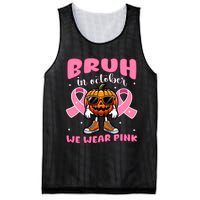 Breast Cancer Awareness For Halloween Pumpkin Mesh Reversible Basketball Jersey Tank