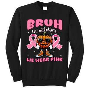 Breast Cancer Awareness For Halloween Pumpkin Tall Sweatshirt