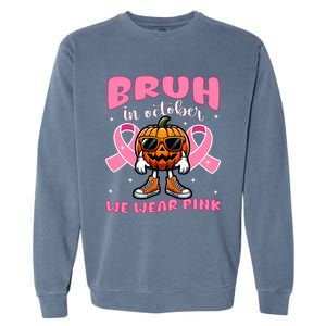 Breast Cancer Awareness For Halloween Pumpkin Garment-Dyed Sweatshirt