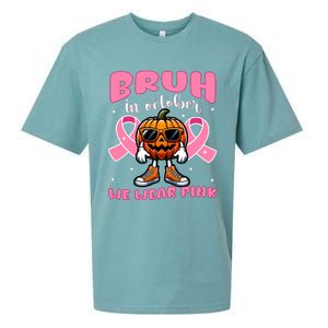 Breast Cancer Awareness For Halloween Pumpkin Sueded Cloud Jersey T-Shirt