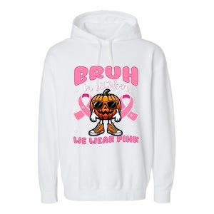 Breast Cancer Awareness For Halloween Pumpkin Garment-Dyed Fleece Hoodie