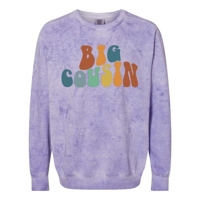 Big Cousin Announcement Colorblast Crewneck Sweatshirt