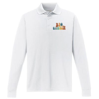 Big Cousin Announcement Performance Long Sleeve Polo