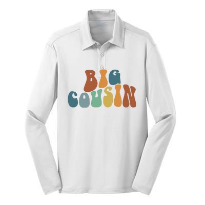 Big Cousin Announcement Silk Touch Performance Long Sleeve Polo