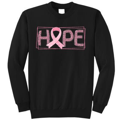 Breast Cancer Awareness Leopard Ribbon Sweatshirt