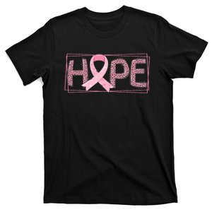 Breast Cancer Awareness Leopard Ribbon T-Shirt