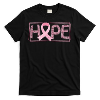 Breast Cancer Awareness Leopard Ribbon T-Shirt