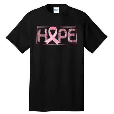 Breast Cancer Awareness Leopard Ribbon Tall T-Shirt