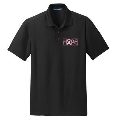 Breast Cancer Awareness Leopard Ribbon Dry Zone Grid Polo