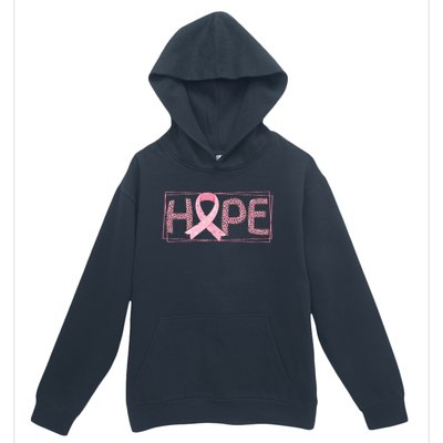 Breast Cancer Awareness Leopard Ribbon Urban Pullover Hoodie