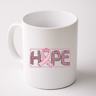 Breast Cancer Awareness Leopard Ribbon Coffee Mug