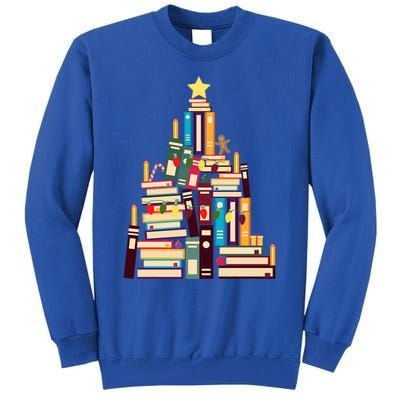 Booklovers Christmas Book Tree Funny Gift Tall Sweatshirt