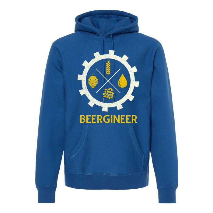 Beergineer Craft Beer Brewer Engineer Homebrew Ipa Gift Cool Gift Premium Hoodie