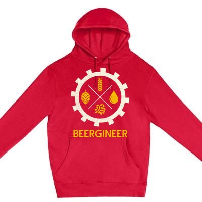 Beergineer Craft Beer Brewer Engineer Homebrew Ipa Gift Cool Gift Premium Pullover Hoodie