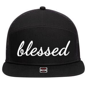 Blessed Christian 7 Panel Mesh Trucker Snapback Hat