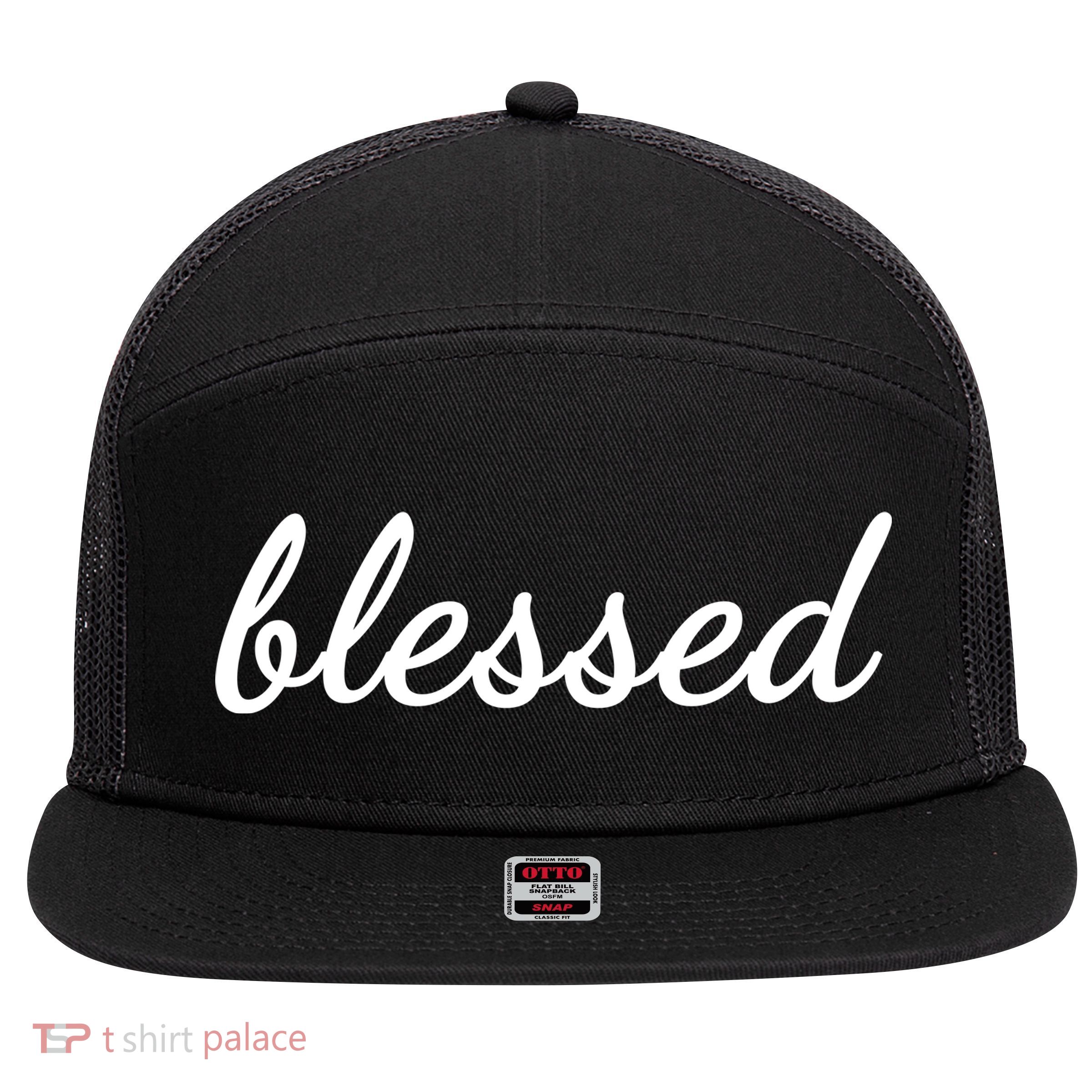 Blessed Christian 7 Panel Mesh Trucker Snapback Hat