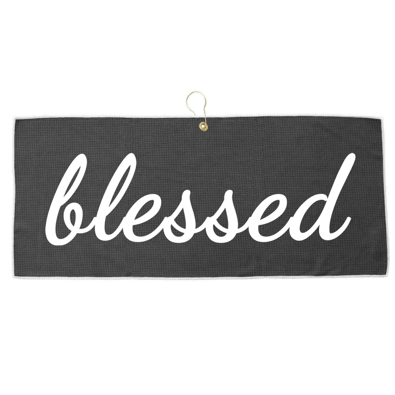 Blessed Christian Large Microfiber Waffle Golf Towel