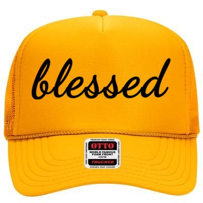 Blessed Christian High Crown Mesh Back Trucker Hat