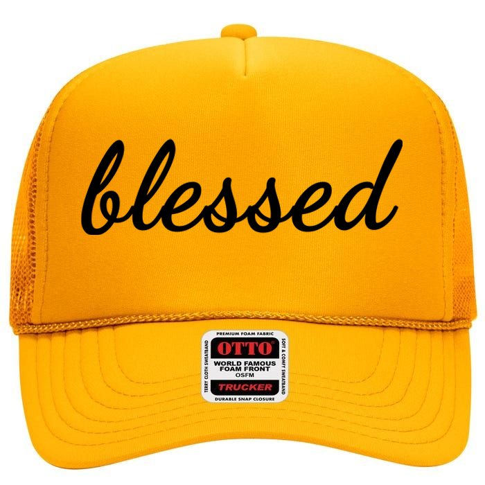 Blessed Christian High Crown Mesh Back Trucker Hat