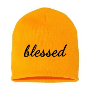 Blessed Christian Short Acrylic Beanie