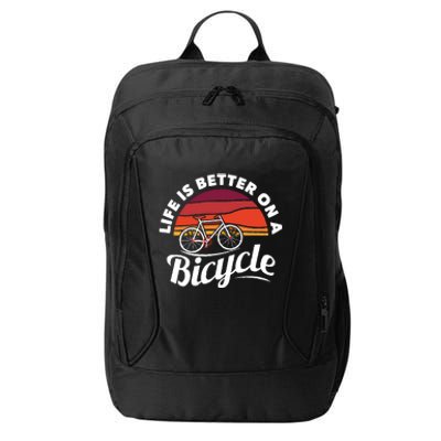 Bike Cycling Biking Cyclist Retro Theme Bicycle Quote Saying Funny Gift City Backpack