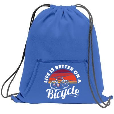 Bike Cycling Biking Cyclist Retro Theme Bicycle Quote Saying Funny Gift Sweatshirt Cinch Pack Bag