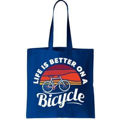 Bike Cycling Biking Cyclist Retro Theme Bicycle Quote Saying Funny Gift Tote Bag