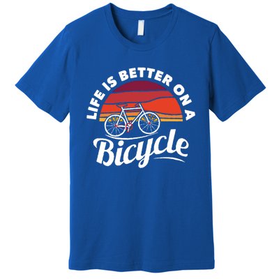 Bike Cycling Biking Cyclist Retro Theme Bicycle Quote Saying Funny Gift Premium T-Shirt