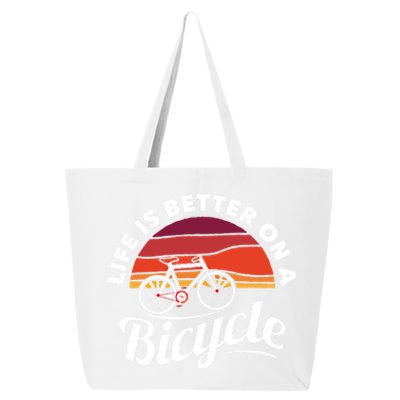 Bike Cycling Biking Cyclist Retro Theme Bicycle Quote Saying Funny Gift 25L Jumbo Tote