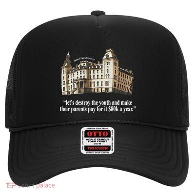 Black Cactus Bricks N’ Papers University Lets Destroy The Make Their High Crown Mesh Back Trucker Hat