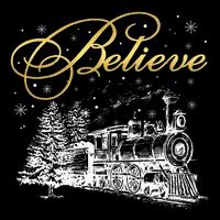 Believe Christmas Drawstring Bag