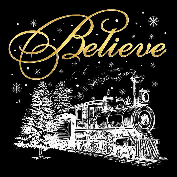 Believe Christmas Drawstring Bag
