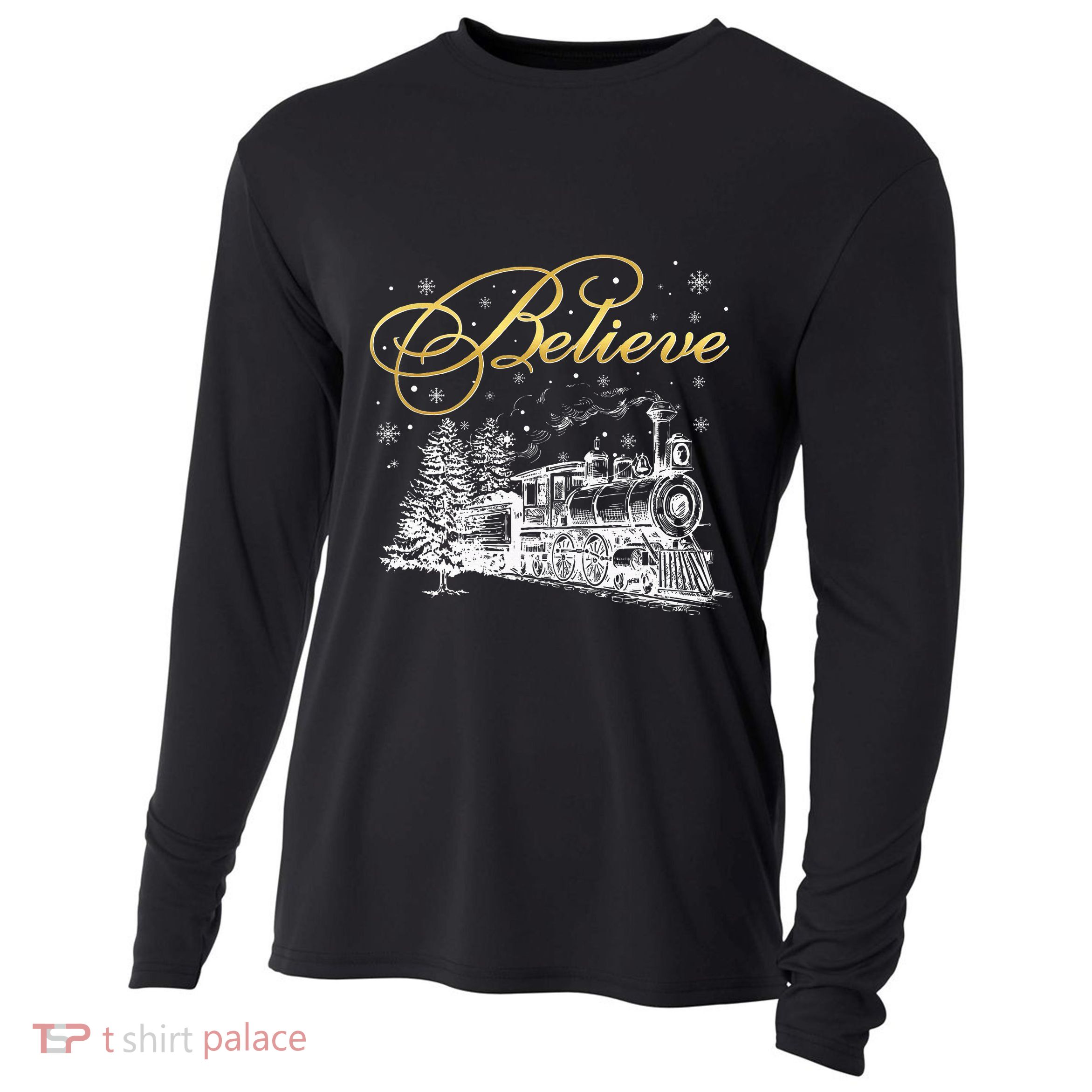 Believe Christmas Cooling Performance Long Sleeve Crew