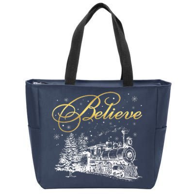 Believe Christmas Zip Tote Bag