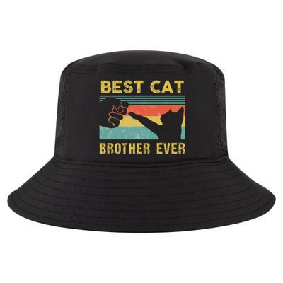 Best Cat Brother Ever Vintage Cats Happy Father's Day Cool Comfort Performance Bucket Hat