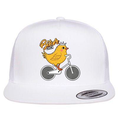 Biker Chick Flat Bill Trucker Hat
