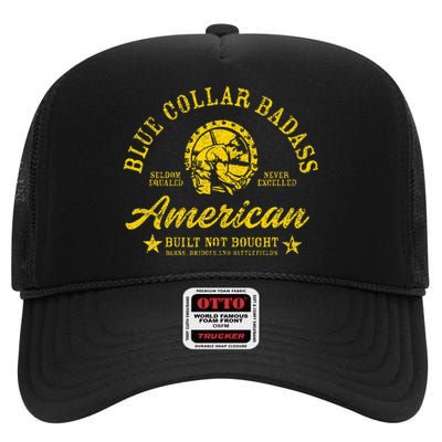 Blue Collar Badass High Crown Mesh Back Trucker Hat