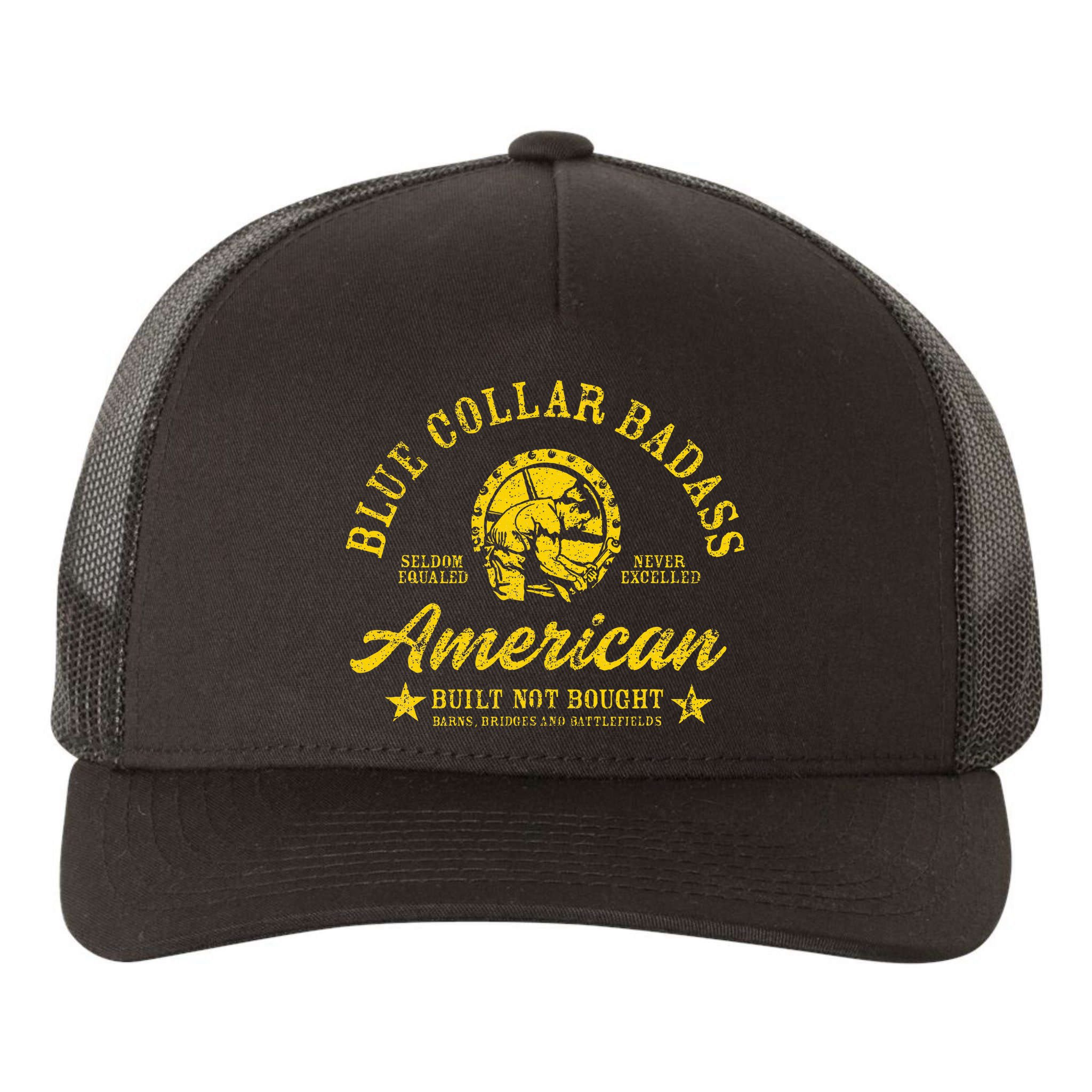 Blue Collar Badass Yupoong Adult 5-Panel Trucker Hat