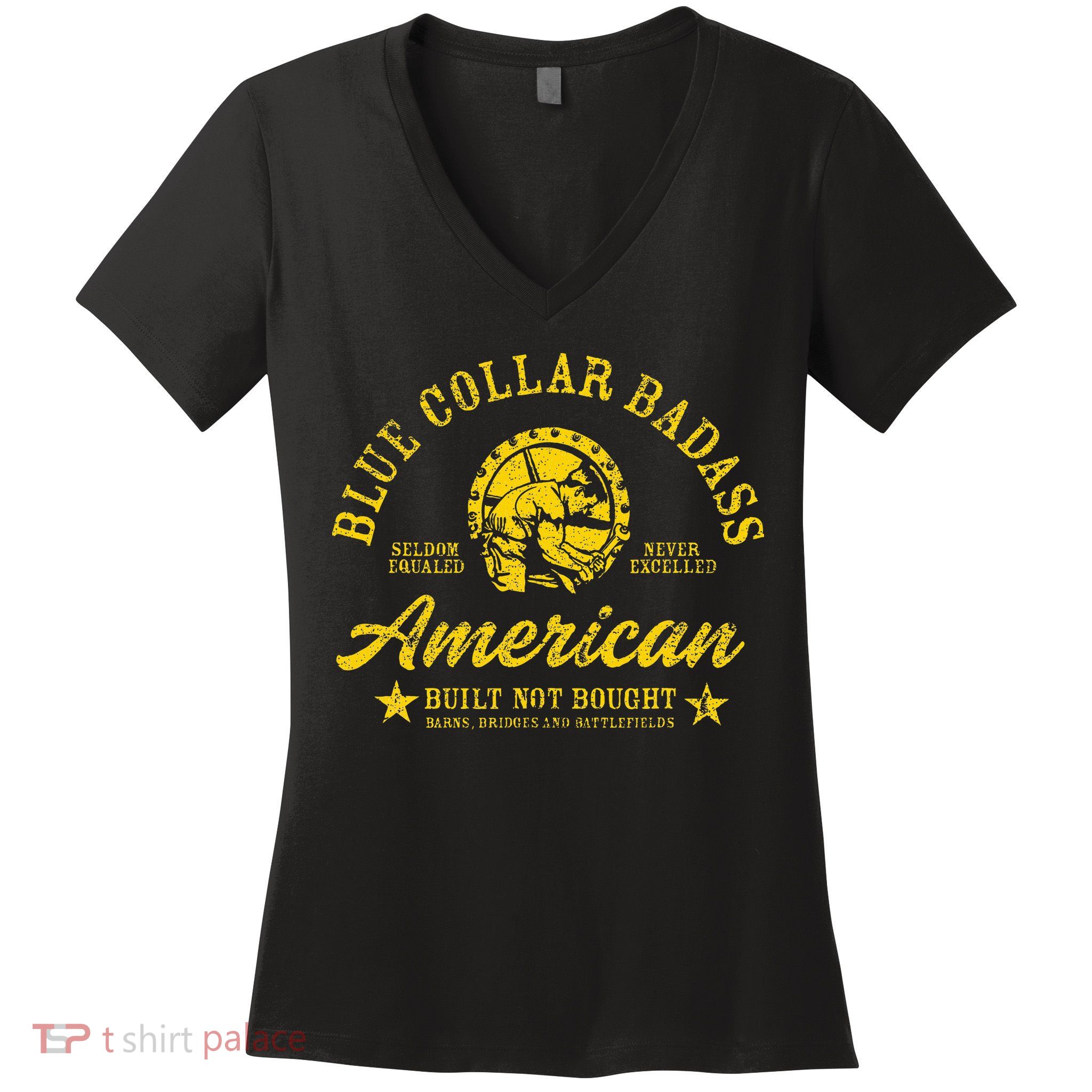 Blue Collar Badass Women's V-Neck T-Shirt