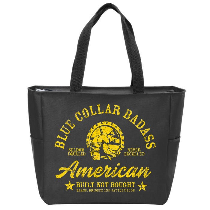 Blue Collar Badass Zip Tote Bag