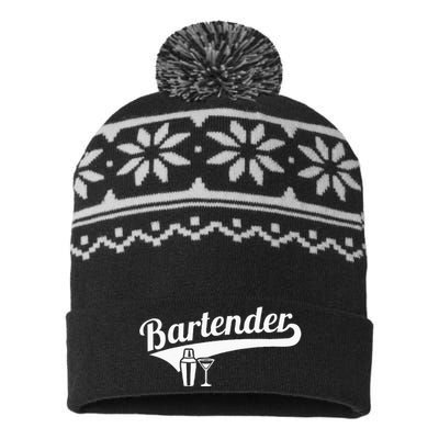 Bartender Cocktail USA-Made Snowflake Beanie