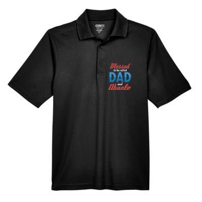 Blessed Called Blessing Father Dad Abuelo Granddad Gift Cute Gift Men's Origin Performance Pique Polo