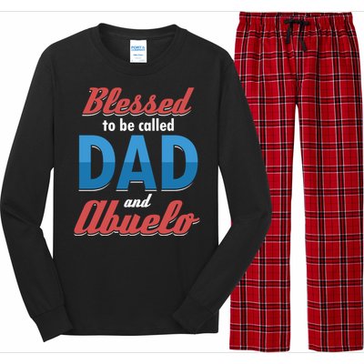 Blessed Called Blessing Father Dad Abuelo Granddad Gift Cute Gift Long Sleeve Pajama Set