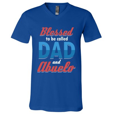 Blessed Called Blessing Father Dad Abuelo Granddad Gift Cute Gift V-Neck T-Shirt