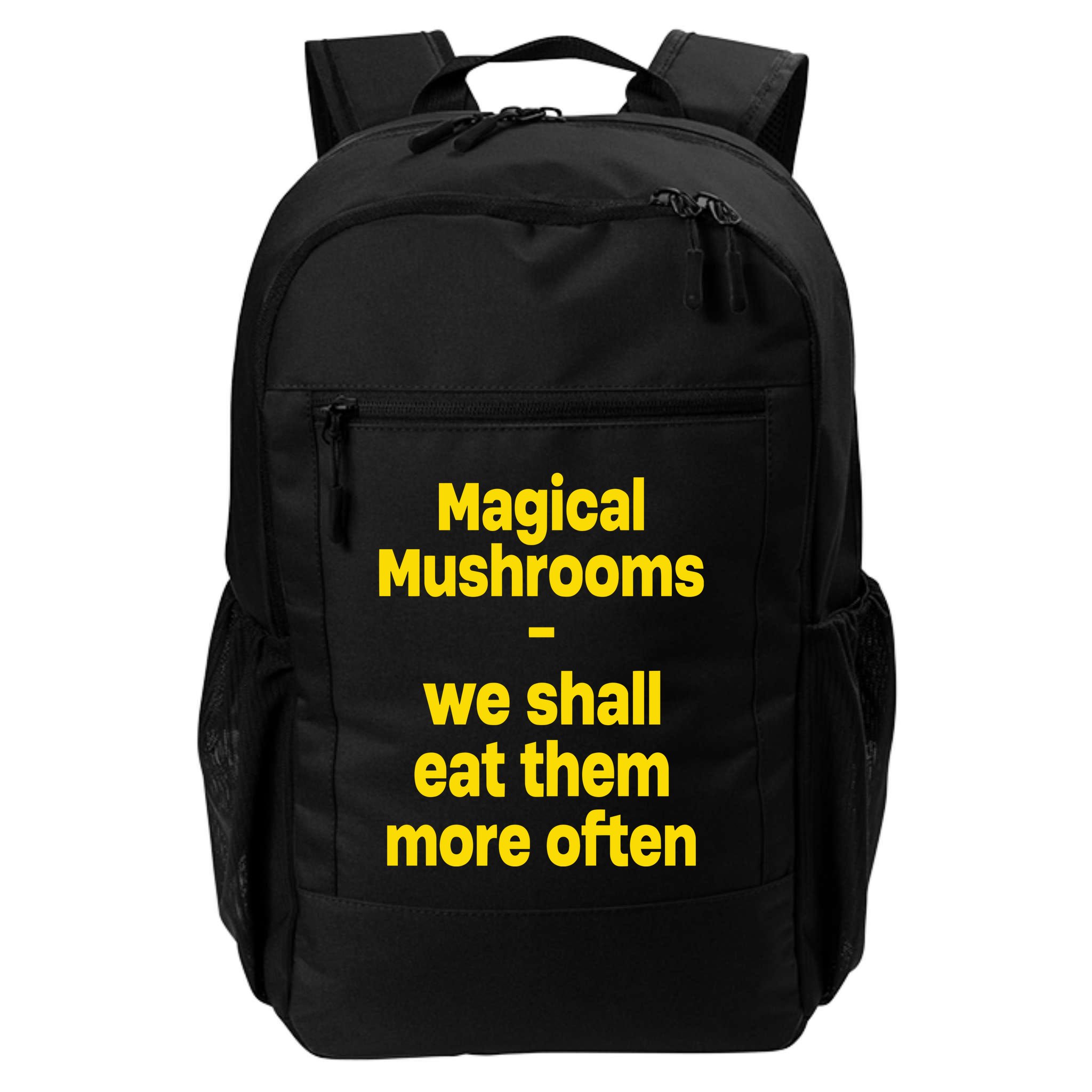 By Cole Bennett Magic Mushroom We Shall Eat Them More Often Backpack