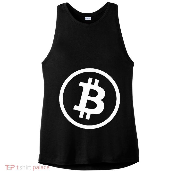 Bitcoin Cryptocurrency Btc Neck Position Bitcoin Ladies PosiCharge Tri-Blend Wicking Tank