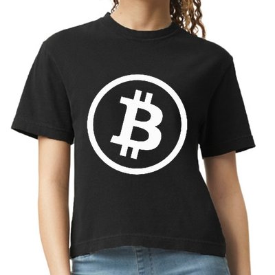 Bitcoin Cryptocurrency Btc Neck Position Bitcoin Comfort Colors Boxy T-Shirt