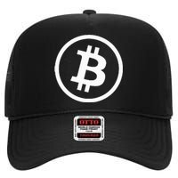 Bitcoin Cryptocurrency Btc Neck Position Bitcoin High Crown Mesh Back Trucker Hat