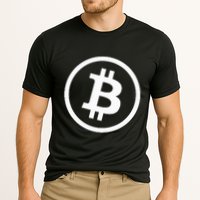 Bitcoin Cryptocurrency Btc Neck Position Bitcoin Cooling Performance Crew T-Shirt