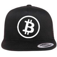 Bitcoin Cryptocurrency Btc Neck Position Bitcoin Flat Bill Trucker Hat